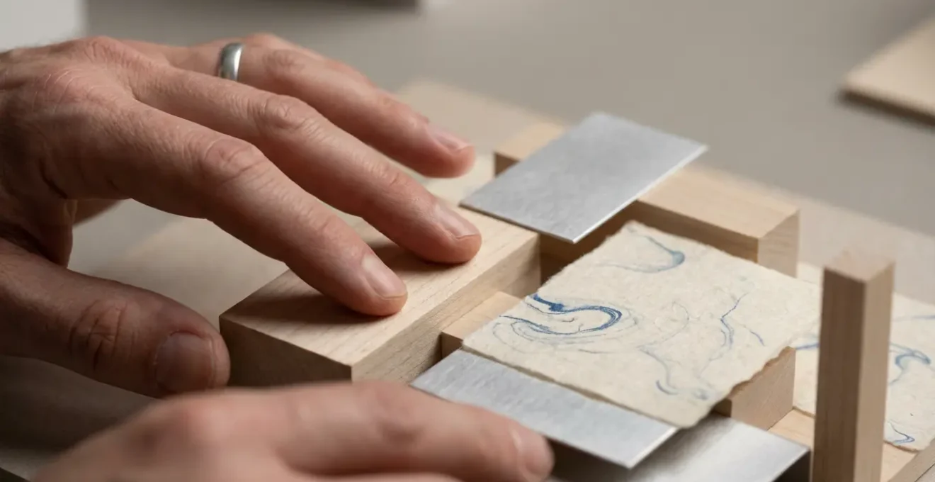 Professionnel français présentant avec assurance et précision sur un modèle de design, symbolisant la French Touch