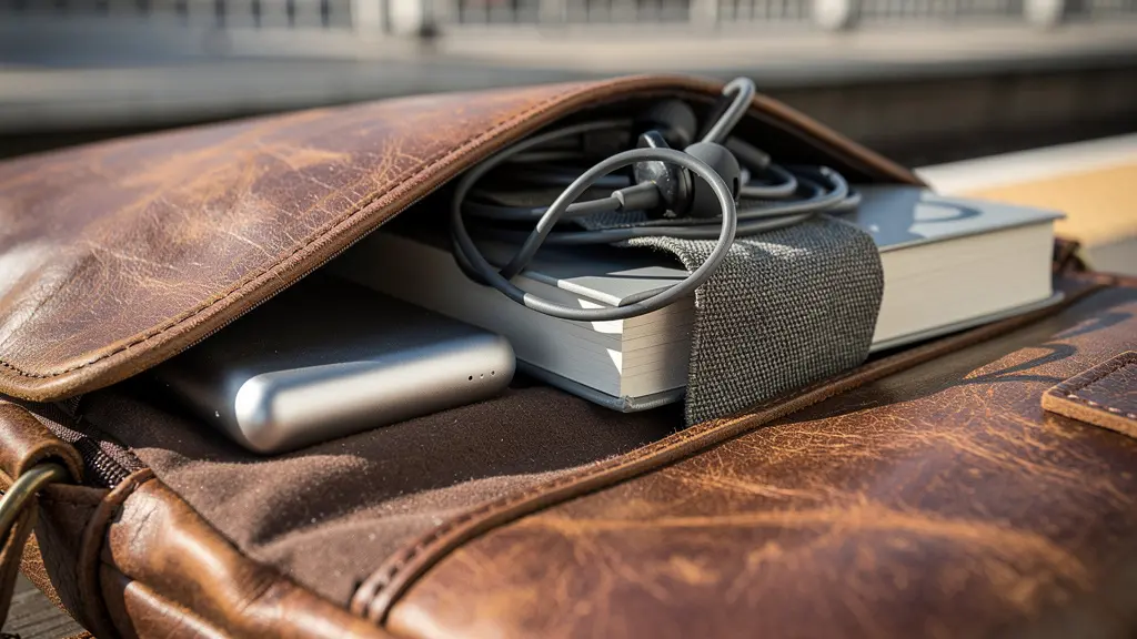 Sac ouvert montrant un kit d'apprentissage mobile organisé pour les perturbations de transport